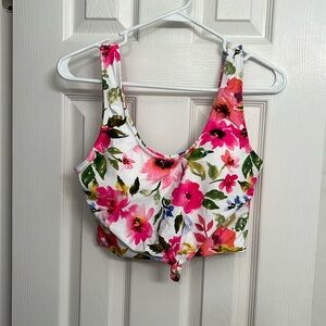 Coral Reef swim Medium Traveler top in pink floral. Brand New